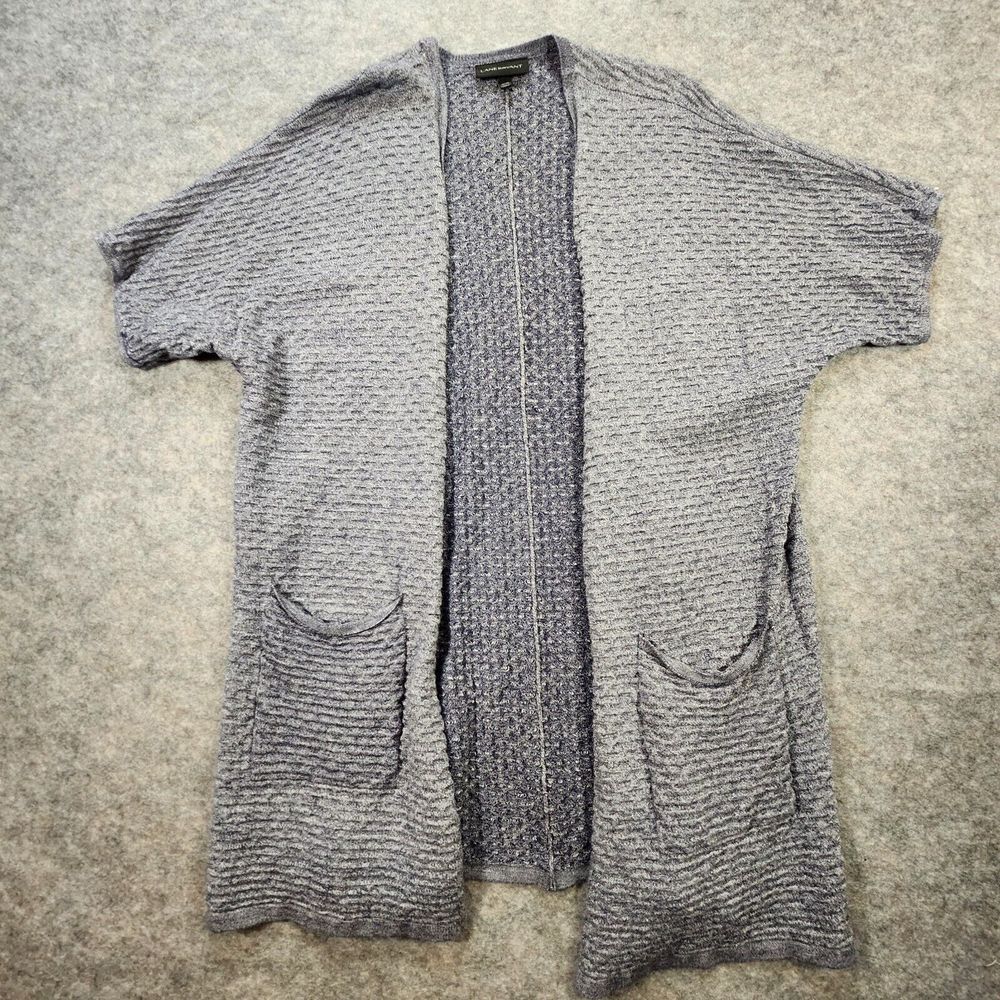 Lane Bryant Open Front Waffle Knit Cardigan Womens 18/20 Blue‎ Gray Lagenlook